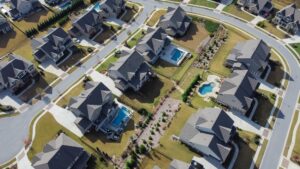 a beautiful neighborhood in Watauga County pictured from above